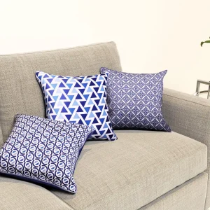 VAA®️ Intricate Pattern Printed Cushion Cover 16 x 16″- Set of 3