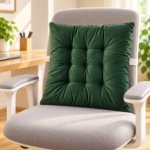VAA Printed Reversible Chair Pad - Green - Image 3
