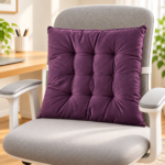 VAA Printed Reversible Chair Pad | Chair Cushion - Purple - Image 3