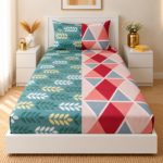 VAA Bedsheet for Single Bed Combo Polycotton Micro with 2 Pillow Covers