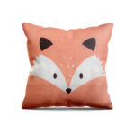 VAA Satin Digital Print Cushion Cover | Happy Animal Friends - Set of 5 - Image 4