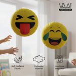 VAA Emoji Cushion | Lol & Stuck out Tongue - Set of 2 - Image 2