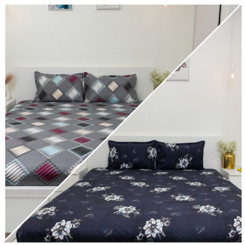 Bedsheet for Double Bed Combo Polycotton
