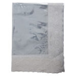 VAA Vinyl Blossom Table Cover Transparent with White Lace – 4 Seater | Pack of 1 - Image 4