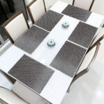 VAA Zig Zag Table Mat - Black -Set of 6