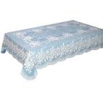 VAA Vinyl Blossom Table Cover Blue– 4 Seater | Pack of 1 - Image 3