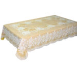 VAA Vinyl Blossom Table Cover Gold– 4 Seater | Pack of 1 - Image 8