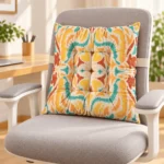 VAA Printed Reversible Chair Pad - Gold