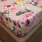 VAA Polycotton Bedsheet with Two Pillow Covers | 140 GSM | 224 x 243 CM | Floral Rose - Pink & Cream - Image 5