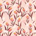 VAA Polycotton Bedsheet with Two Pillow Covers | 140 GSM | 224 x 243 CM | Floral Vine - Pink & Burgundy - Image 4