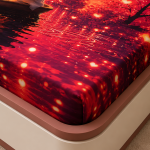 VAA Lumina Premium Double Bedsheet with 2 Pillow Covers | Crimson Romance Love | Red & Pink | Cotton Finish GSM 120 | 230 x 241 CM - Image 5