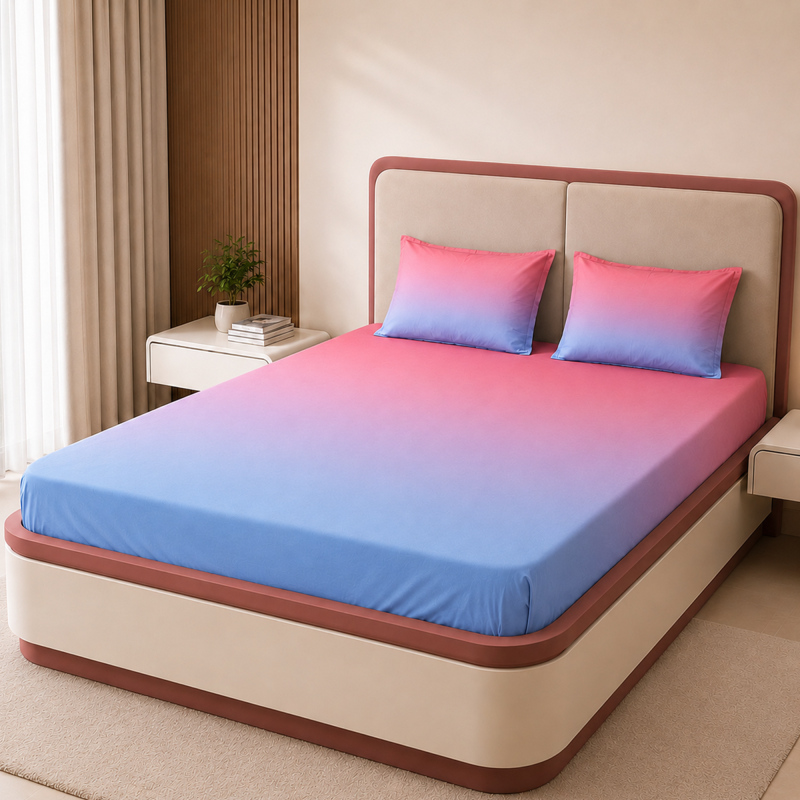 Ombre Premium Double Bedsheet