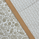 VAA Reversible Single Bed Dohar Ac Comforter 100% Cotton | 170 GSM | Size 138 x 219 centimeter |Floral & Geometric | Beige - Image 5