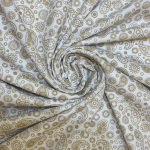 VAA Reversible Single Bed Dohar Ac Comforter 100% Cotton | 170 GSM | Size 138 x 219 centimeter |Floral & Geometric | Beige - Image 2
