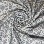 VAA Reversible Single Bed Dohar Ac Comforter Cotton | 170 GSM | Size 138 x 219 centimeter | Paisley | White & Blue Grey - Image 3