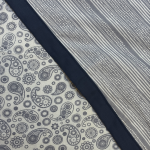 VAA Reversible Single Bed Dohar Ac Comforter Cotton | 170 GSM | Size 138 x 219 centimeter | Paisley | White & Blue Grey - Image 4