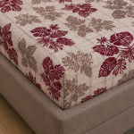 VAA Cotton Double Bedsheet with 2 Pillow Covers | 144 GSM | 224 X 243 CM | Floral | Maroon & Grey - Image 4