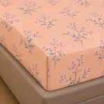 VAA Cotton Double Bedsheet with 2 Pillow Covers | 144 GSM | 224 X 243 CM | Cherry Blossom | Peach - Image 5