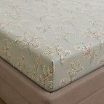 VAA Cotton Double Bedsheet with 2 Pillow Covers | 144 GSM | 224 X 243 CM | Spring Blossom | Green - Image 4