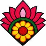 Vibrant Floral Rangoli Mat Corner Décor (Pack of 1) - Image 3