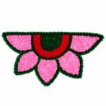 Flower Half Rangoli Mat Entrance & Festival Décor (Pack of 1) - Image 5