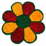 Round Rangoli for Floor Mat Entrance & Festival Décor (Pack of 1) - Image 3