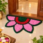 Flower Half Rangoli Mat Entrance & Festival Décor (Pack of 1) - Image 2
