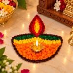 Diya Rangoli for Home, Pooja & Festival Decor (Pack of 1)