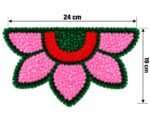 Flower Half Rangoli Mat Entrance & Festival Décor (Pack of 1) - Image 4