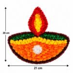 Diya Rangoli for Home, Pooja & Festival Decor (Pack of 1) - Image 4